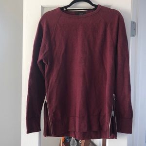 J.crew maroon sweater shirt